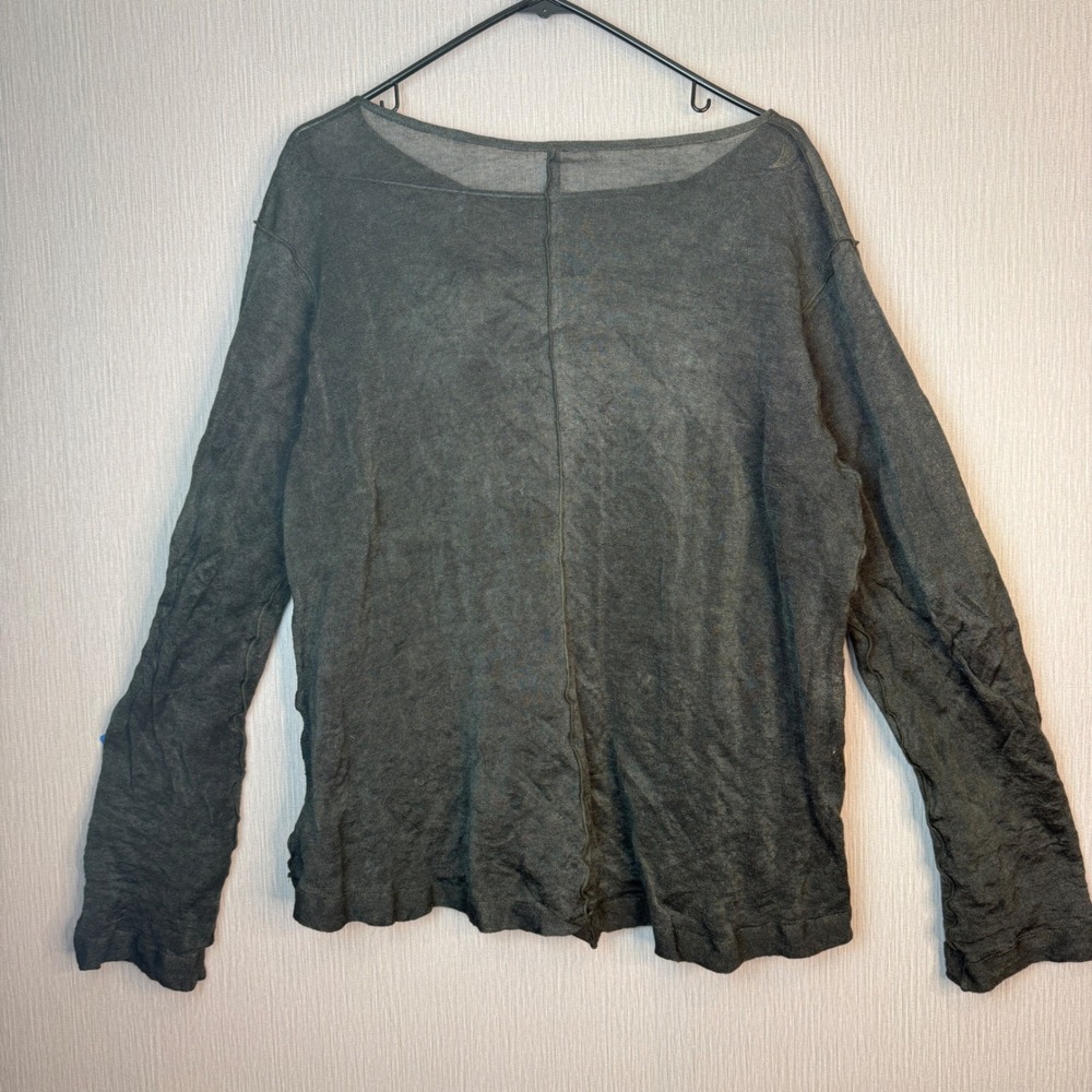 Porto Women's Linen blend Top blouse black size 1 (Small ) - Picture 4 of 8